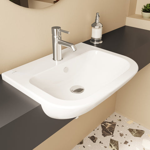 VitrA S20 550x445mm 1TH Semi Recessed Basin - White