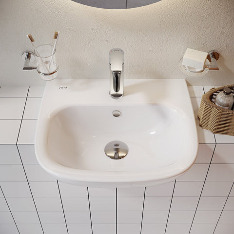 VitrA Zentrum 495x425mm 1TH Semi Recessed Basin - White