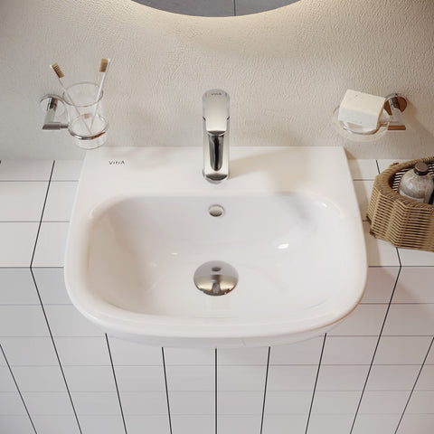 VitrA Zentrum 495x425mm 1TH Semi Recessed Basin - White