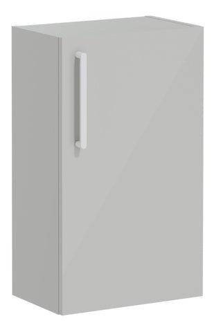 VitrA Root Flat 40cm 1 Door Slim Lower/Base Unit (RH Hinge) - Shiny Pearl Grey