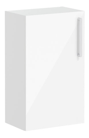 VitrA Root Flat 40cm 1 Door Slim Lower/Base Unit (LH Hinge) - High Gloss White