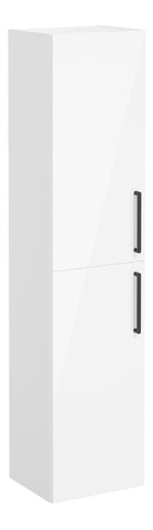 VitrA Root Flat 40cm 2 Door Tall Unit (LH Hinge) - High Gloss White