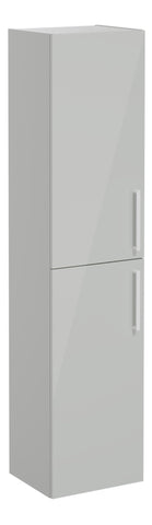 VitrA Root Flat 40cm 2 Door Tall Unit (LH Hinge) - Shiny Pearl Grey