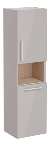 VitrA Root Flat 40cm 2 Door Semi-Tall Unit w/Laundry Basket (RH Hinge) - Bright Sahara Beige
