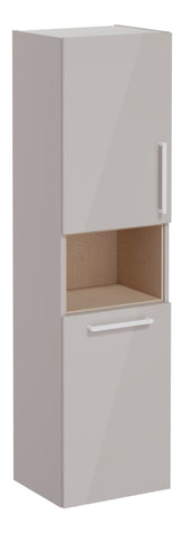 VitrA Root Flat 40cm 2 Door Semi-Tall Unit w/Laundry Basket (LH Hinge) - Bright Sahara Beige