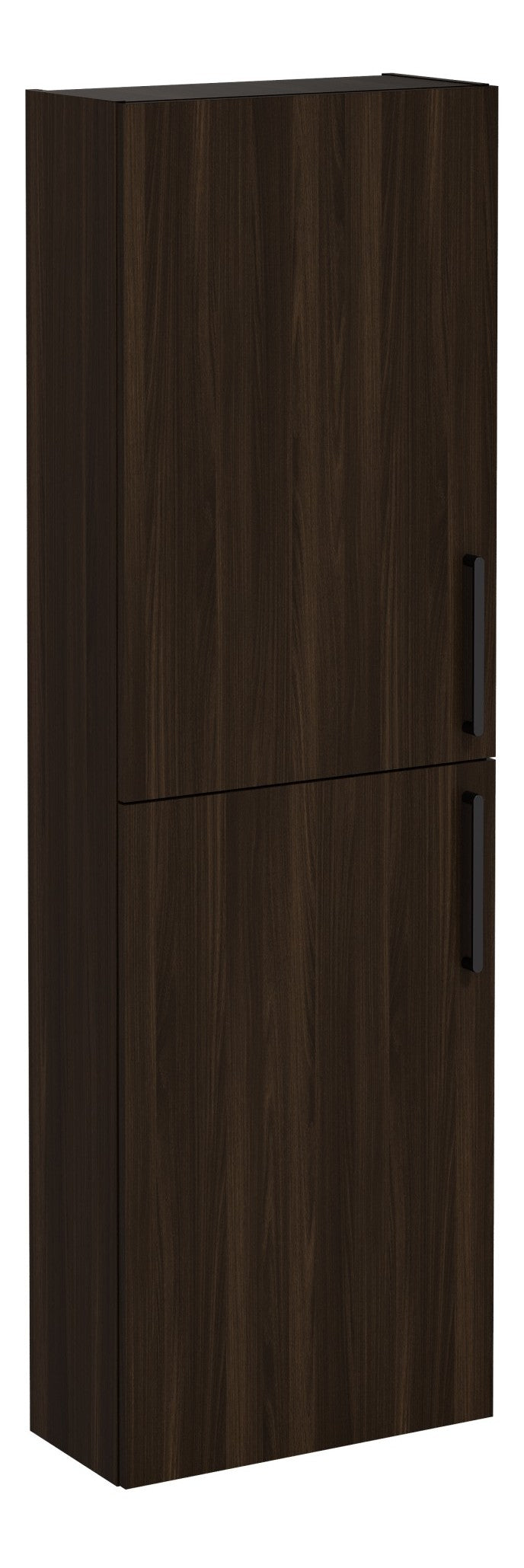 VitrA Root Flat 55cm 2 Door Slim Tall Unit (LH Hinge) - Walnut