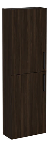 VitrA Root Flat 55cm 2 Door Slim Tall Unit (LH Hinge) - Walnut