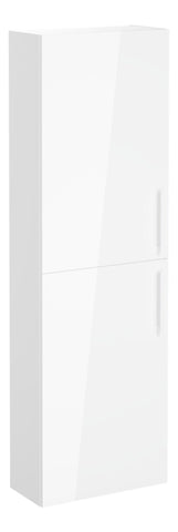 VitrA Root Flat 55cm 2 Door Slim Tall Unit (LH Hinge) - High Gloss White