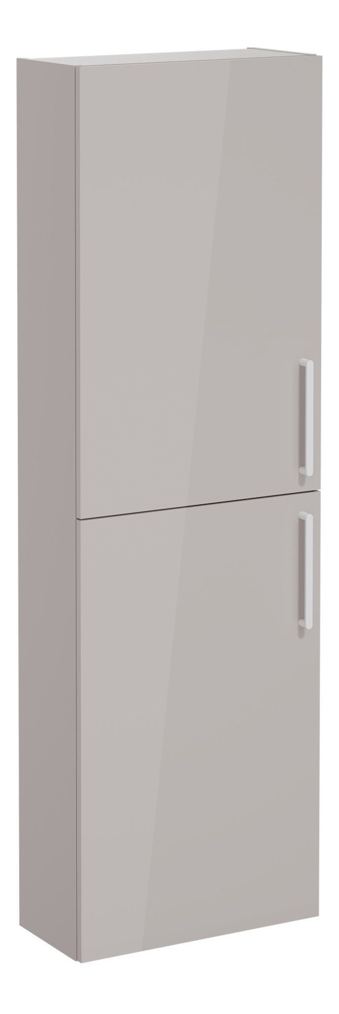VitrA Root Flat 55cm 2 Door Slim Tall Unit (LH Hinge) - Bright Sahara Beige