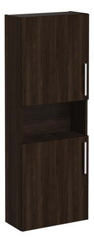 VitrA Root Flat 55cm 2 Door Semi-Tall Unit (LH Hinge) - Walnut
