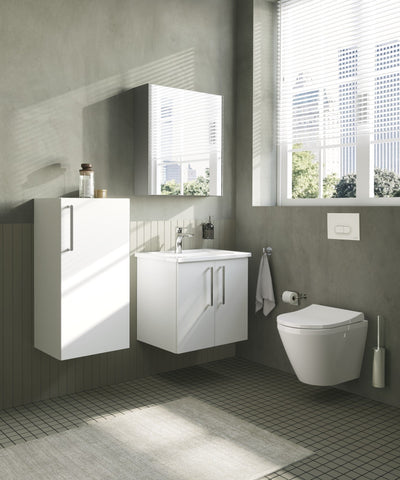 VitrA Root Flat 40cm 1 Door Lower/Base Unit (RH Hinge) - High Gloss White