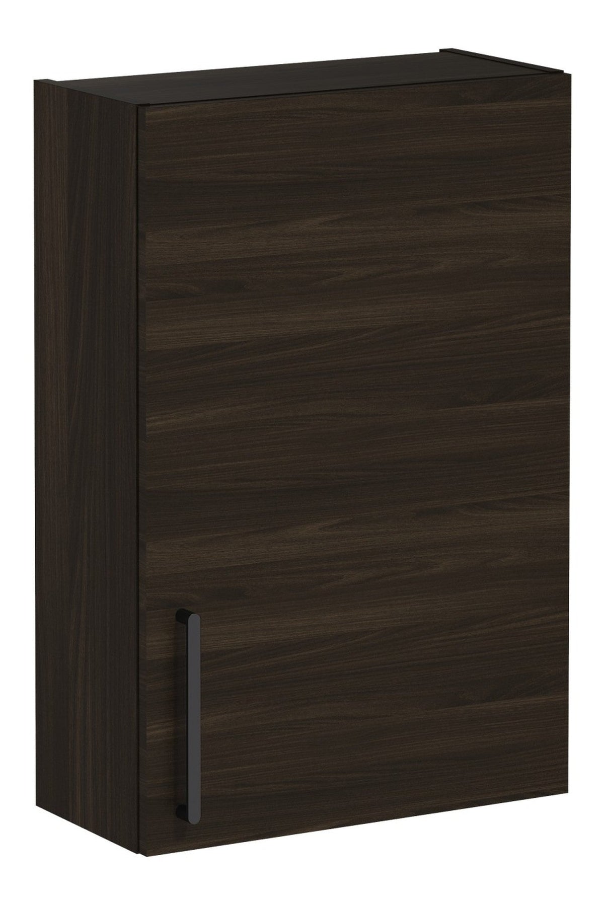 VitrA Root Flat 60cm 1 Door Upper/Wall Unit (RH Hinge) - Walnut