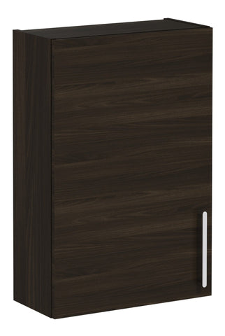 VitrA Root Flat 60cm 1 Door Upper/Wall Unit (LH Hinge) - Walnut
