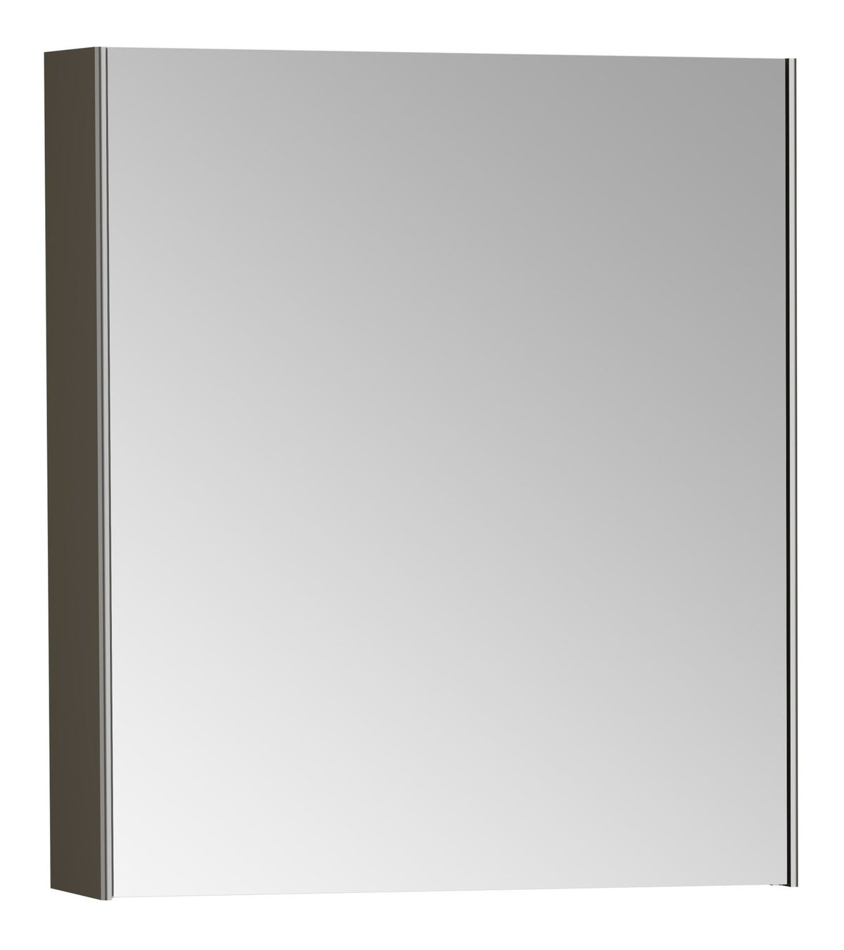 VitrA 620x695mm Mirrored Cabinet (LH Hinge) - Brushed Chrome