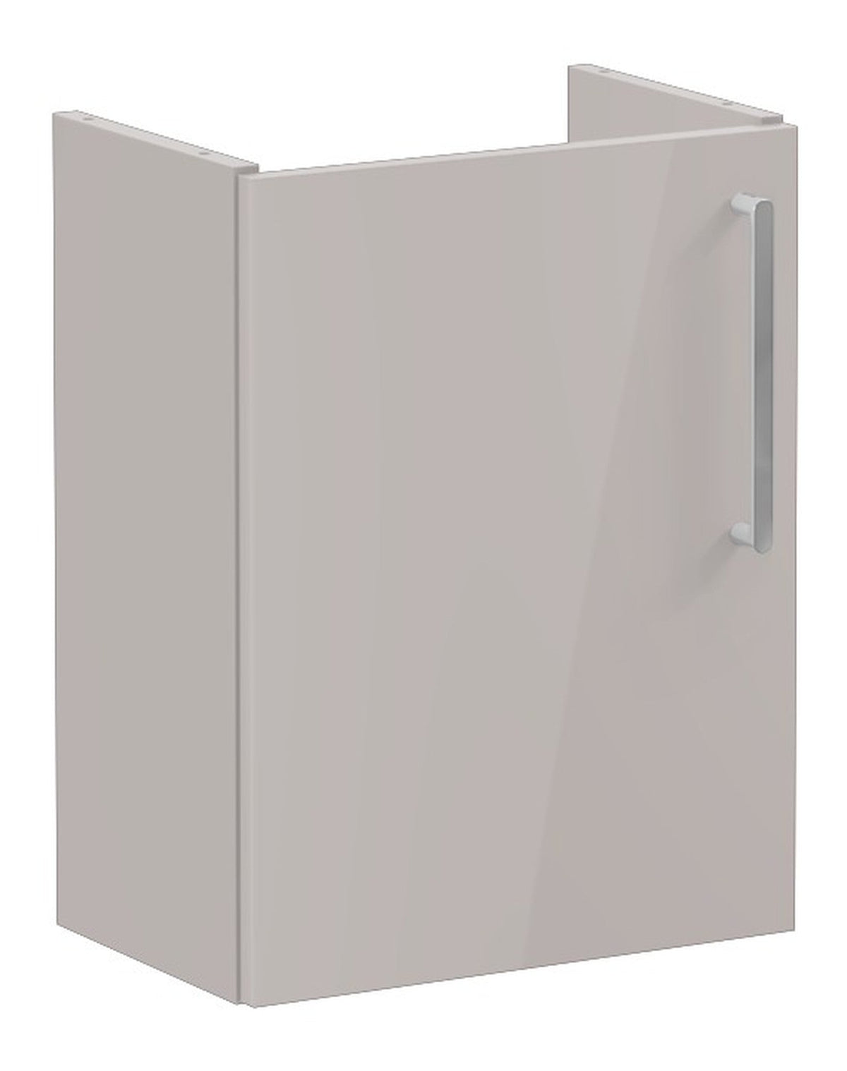 VitrA Root Flat 40cm 1 Door Wall Hung Slim Washbasin Unit (LH Hinge) - Bright Sahara Beige