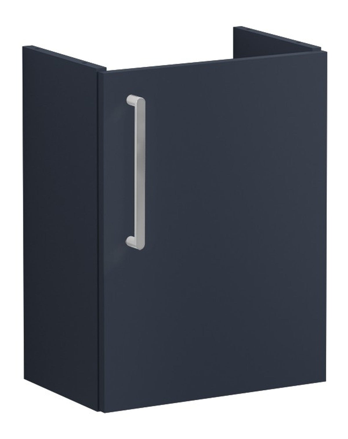 VitrA Root Flat 40cm 1 Door Wall Hung Slim Washbasin Unit (RH Hinge) - Matt Dark Blue