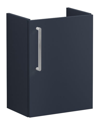 VitrA Root Flat 40cm 1 Door Wall Hung Slim Washbasin Unit (RH Hinge) - Matt Dark Blue