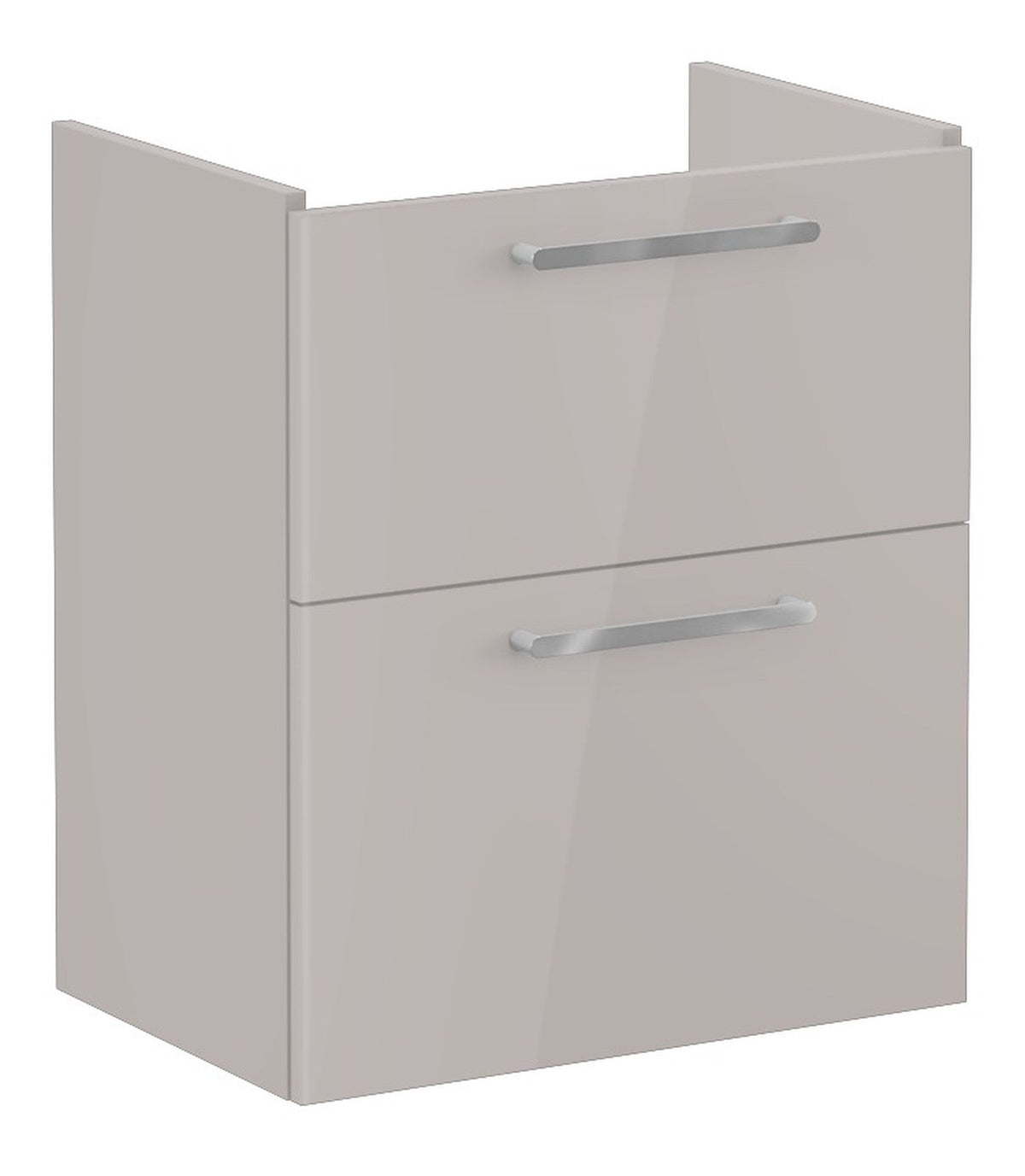 VitrA Root Flat 60cm 2 Drawer Slim Washbasin Unit - Bright Sahara Beige