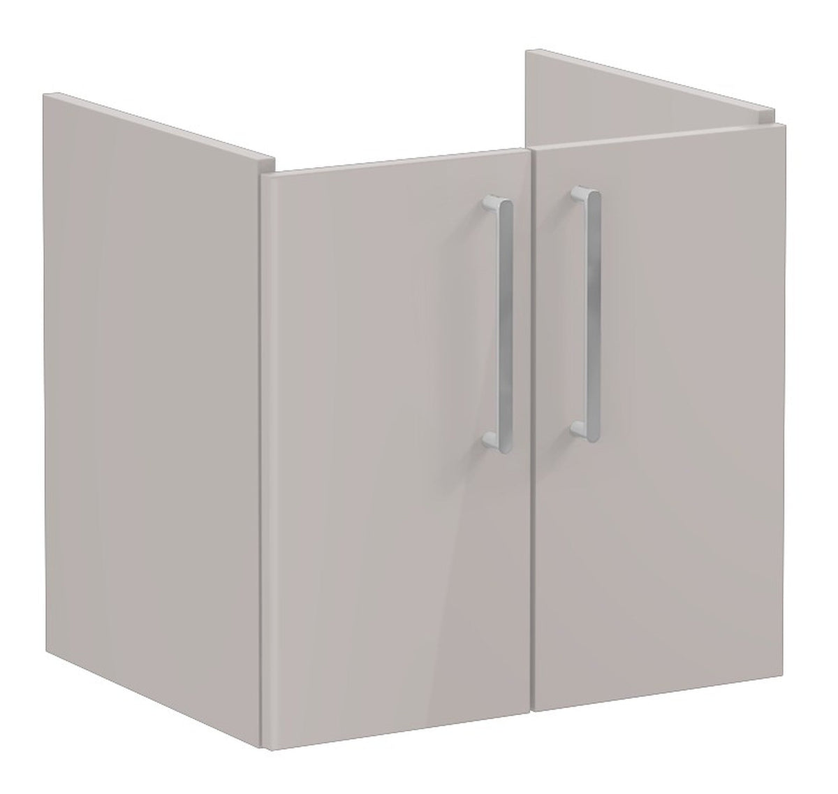 VitrA Root Flat 60cm 2 Door Wall Hung Washbasin Unit - Bright Sahara Beige