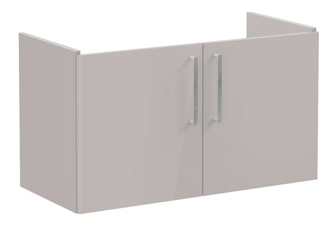 VitrA Root Flat 100cm 2 Door Washbasin Unit - Bright Sahara Beige