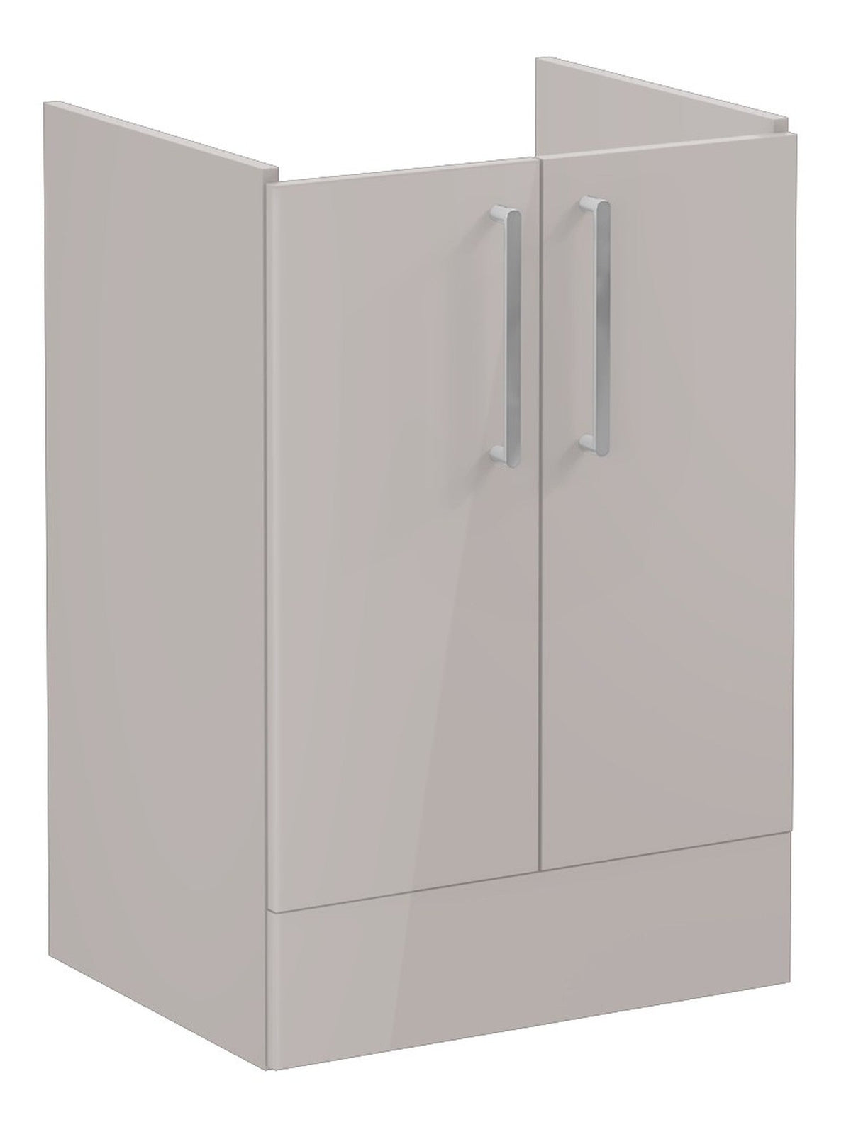 VitrA Root Flat 60cm 2 Door Floor Standing Washbasin Unit - Bright Sahara Beige