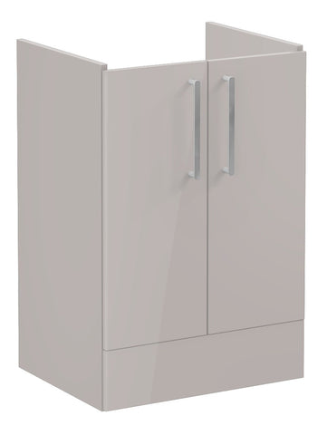 VitrA Root Flat 60cm 2 Door Floor Standing Washbasin Unit - Bright Sahara Beige