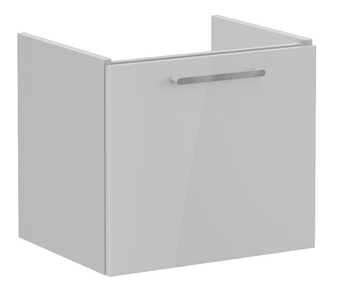 VitrA Root Flat 60cm 1 Drawer Washbasin Unit - Shiny Pearl Grey
