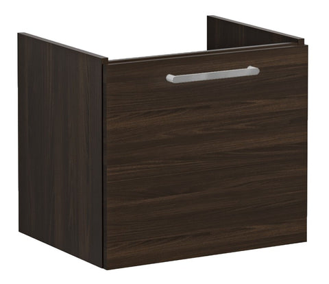 VitrA Root Flat 60cm 1 Drawer Washbasin Unit - Walnut
