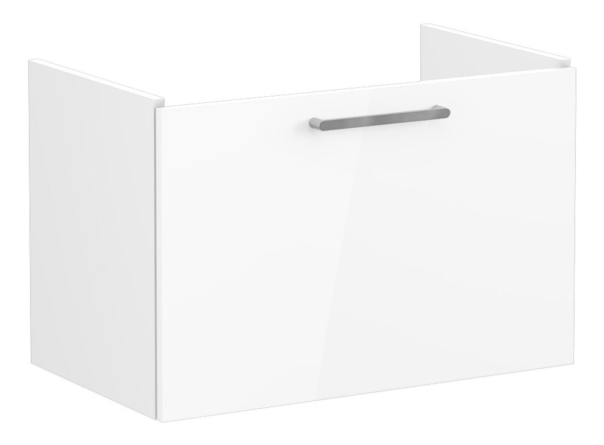VitrA Root Flat 80cm 1 Drawer Washbasin Unit - High Gloss White