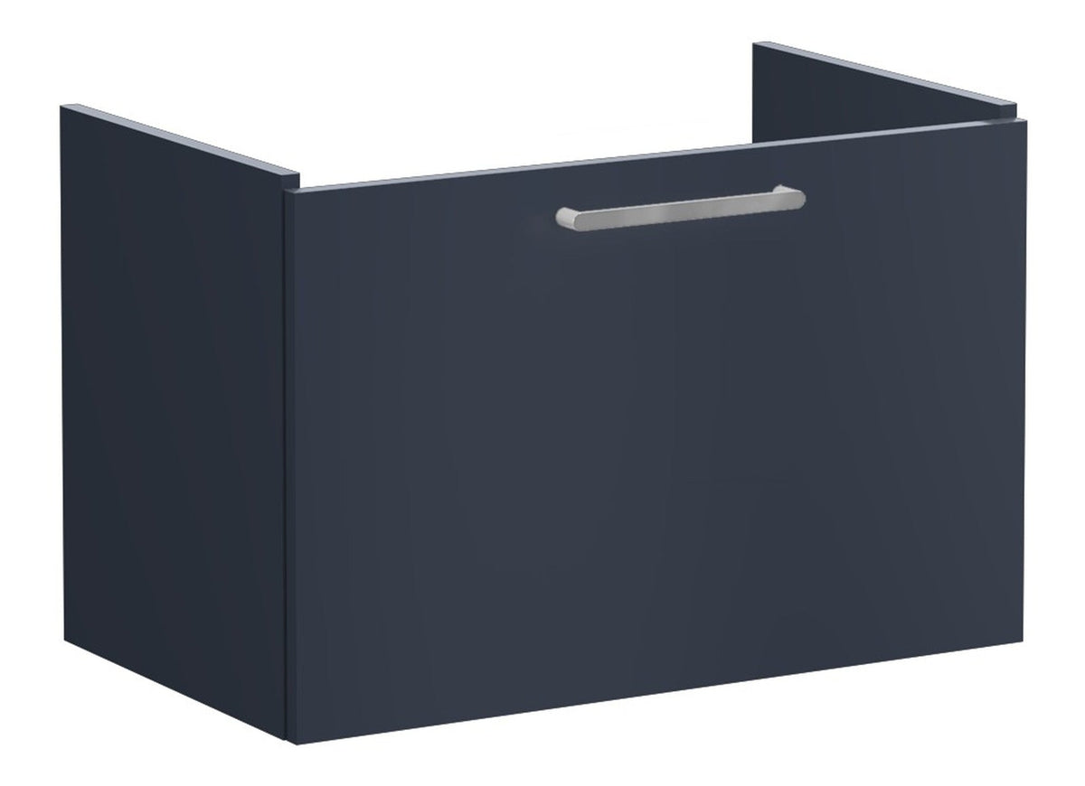 VitrA Root Flat 80cm 1 Drawer Washbasin Unit - Matt Dark Blue