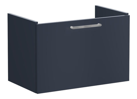 VitrA Root Flat 80cm 1 Drawer Washbasin Unit - Matt Dark Blue