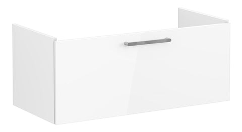 VitrA Root Flat 100cm 1 Drawer Washbasin Unit - High Gloss White