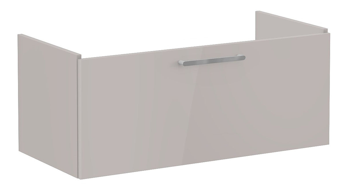 VitrA Root Flat 100cm 1 Drawer Washbasin Unit - Bright Sahara Beige