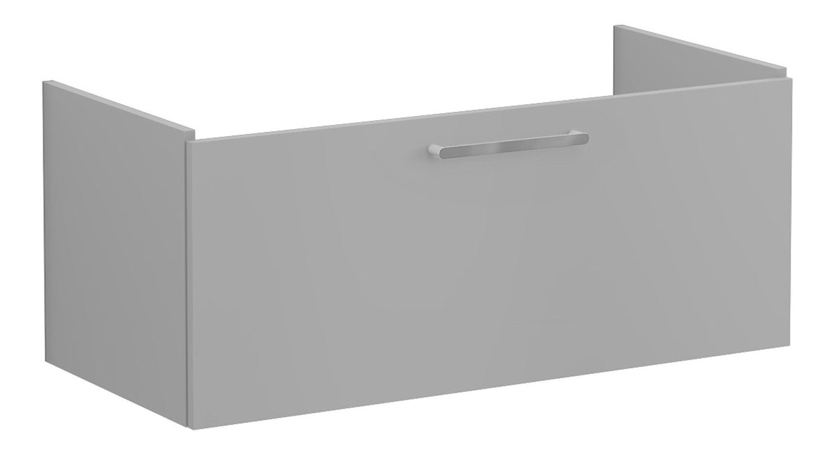 VitrA Root Flat 100cm 1 Drawer Washbasin Unit - Matt Rock Grey