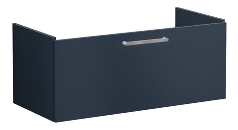 VitrA Root Flat 100cm 1 Drawer Washbasin Unit - Matt Dark Blue