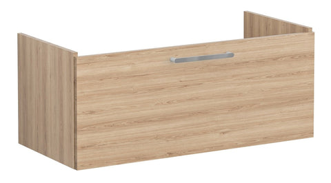 VitrA Root Flat 100cm 1 Drawer Washbasin Unit - Natural Oak