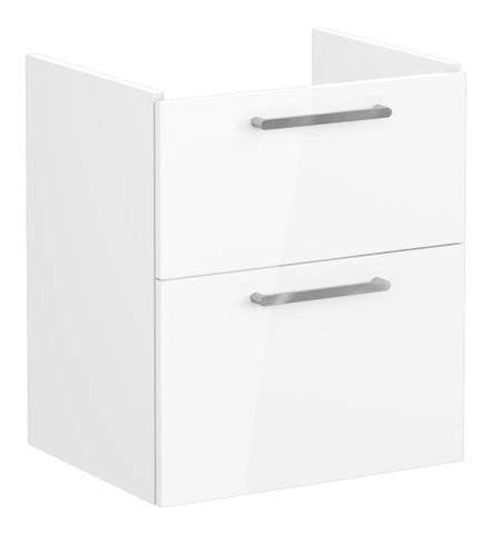 VitrA Root Flat 60cm 2 Drawer Washbasin Unit - High Gloss White