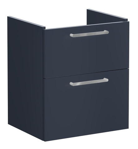 VitrA Root Flat 60cm 2 Drawer Washbasin Unit - Matt Dark Blue