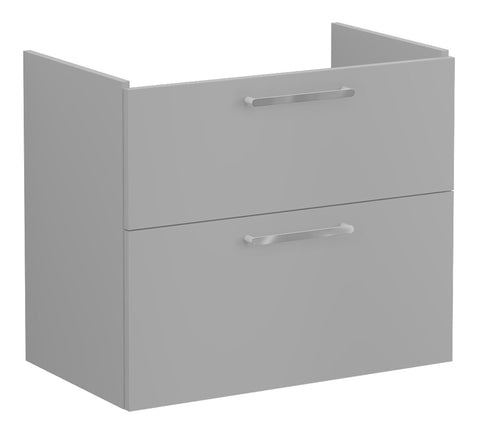VitrA Root Flat 80cm 2 Drawer Washbasin Unit - Matt Rock Grey