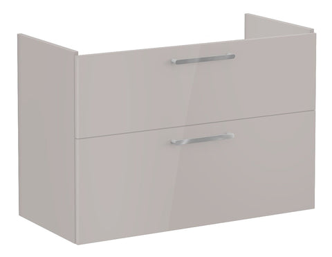 VitrA Root Flat 100cm 2 Drawer Washbasin Unit - Bright Sahara Beige