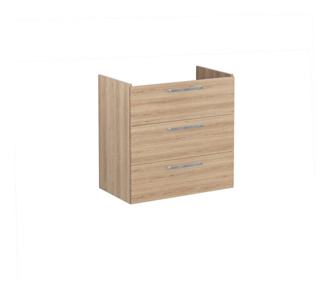 VitrA Root Flat 80cm 3 Drawer Washbasin Unit - Natural Oak