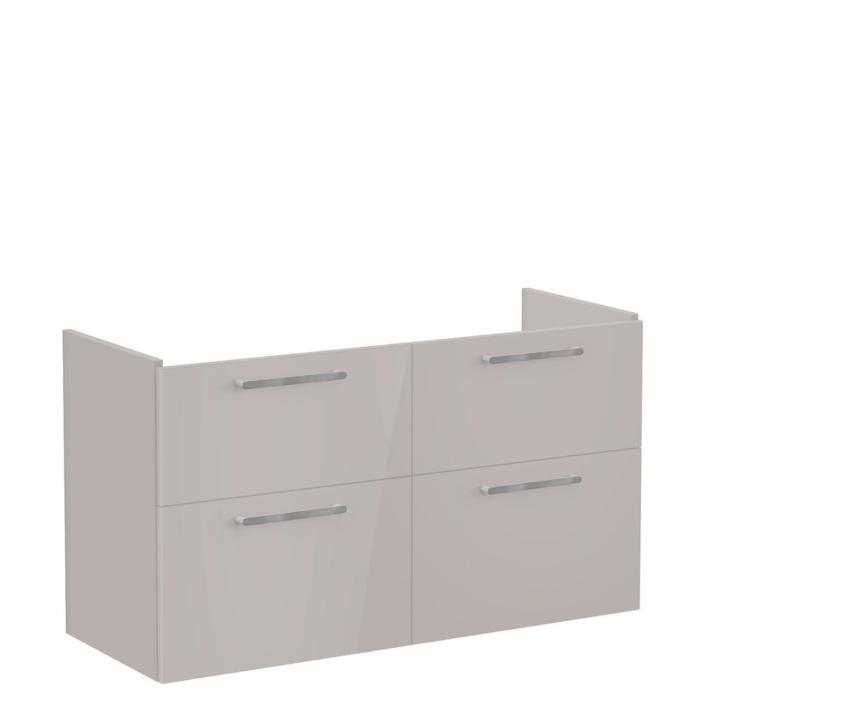 VitrA Root Flat 120cm 4 Drawer Washbasin Unit - Bright Sahara Beige