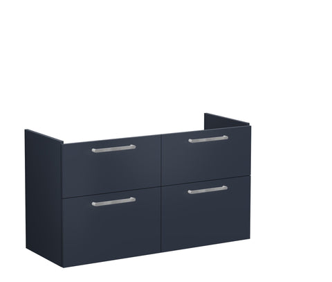 VitrA Root Flat 120cm 4 Drawer Washbasin Unit - Matt Dark Blue
