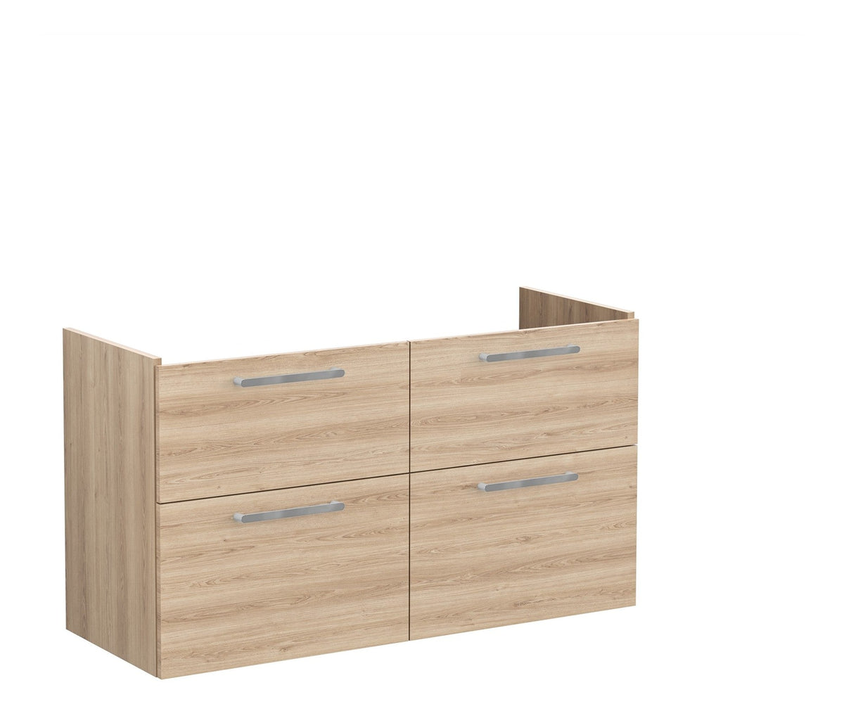 VitrA Root Flat 120cm 4 Drawer Washbasin Unit - Natural Oak