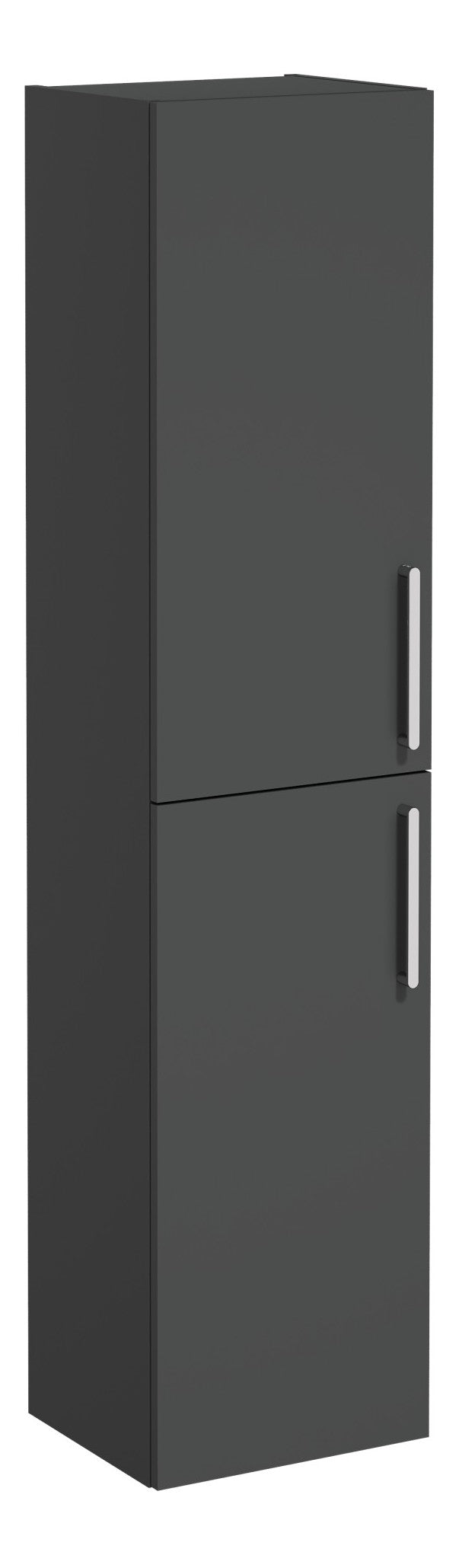 VitrA Root Flat 40cm 2 Door Tall Unit (LH Hinge) - Matt Storm Grey