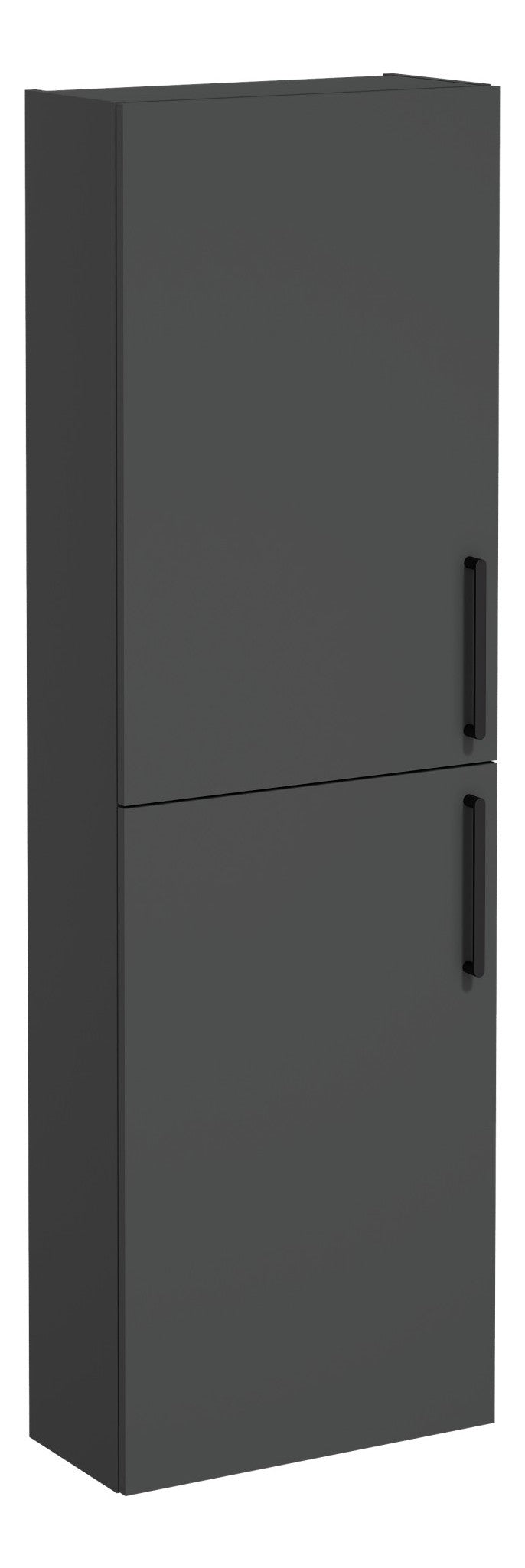 VitrA Root Flat 55cm 2 Door Slim Tall Unit (LH Hinge) - Matt Storm Grey