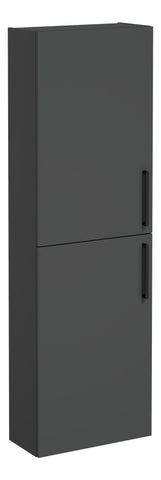 VitrA Root Flat 55cm 2 Door Slim Tall Unit (LH Hinge) - Matt Storm Grey