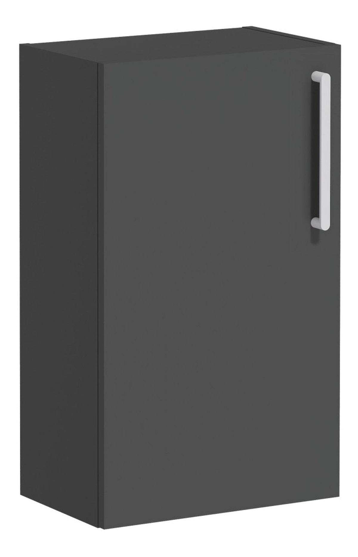 VitrA Root Flat 40cm 1 Door Slim Lower/Base Unit (LH Hinge) - Matt Storm Grey
