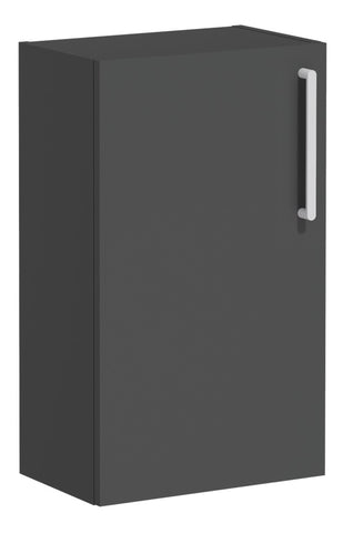 VitrA Root Flat 40cm 1 Door Slim Lower/Base Unit (LH Hinge) - Matt Storm Grey