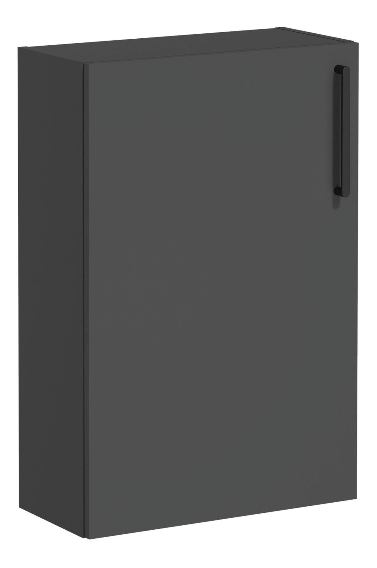 VitrA Root Flat 55cm 1 Door Slim Lower/Base Unit (LH Hinge) - Matt Storm Grey